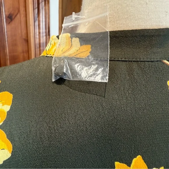 Madewell Dark Green Dress with Yellow Floral Print - Picture 11 of 13